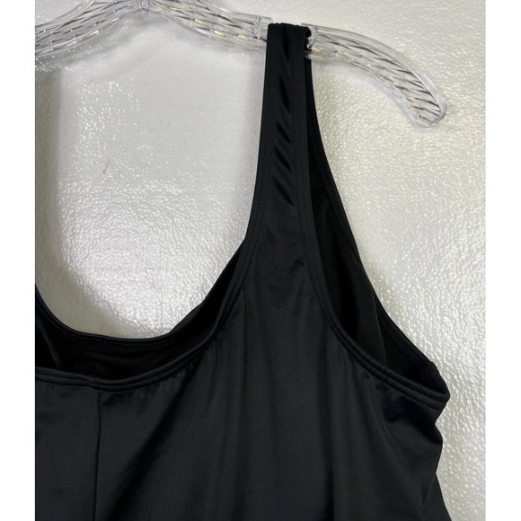 New Tummy Trimmer Bathing Top 18W Blair Black Power net‎ lining Paded Cups Lycra - Picture 7 of 10